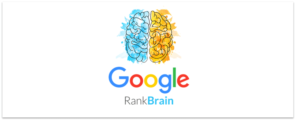 Blue and Yellow brain with Google RankBrain text below