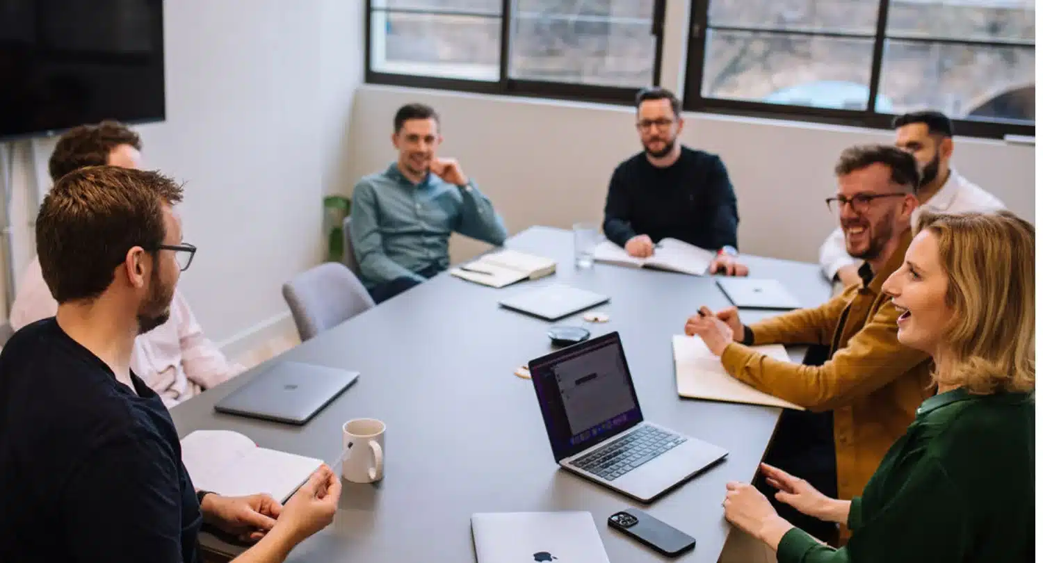 The Gripped team in a strategy meeting